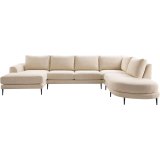 Hoekbank Aziri pocketveren met visco ecru