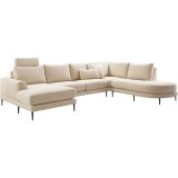 Hoekbank Aziri pocketveren met visco ecru