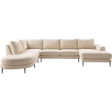 Hoekbank Aziri pocketveren met visco ecru