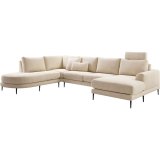 Hoekbank Aziri pocketveren met visco ecru