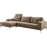 Hoekbank Andelo polyether met HR schuim en visco wood