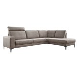Hoekbank Barrio met relaxfunctie pocketvering met HR schuim in zitting cacao