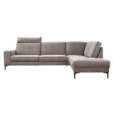 Hoekbank Barrio met relaxfunctie pocketvering met HR schuim in zitting cacao