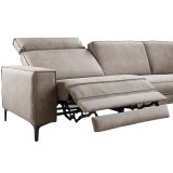 Hoekbank Barrio met relaxfunctie pocketvering met HR schuim in zitting cacao