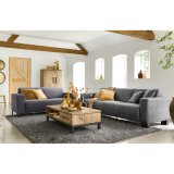 2,5 zitsbank, pocketvering i.c.m. HR-schuim antraciet