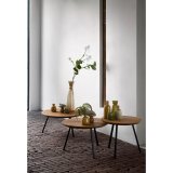 Bijzettafel Romaro ø65 teak mix rough