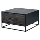 Salontafel Vinito 65 x 65 eiken fineer zwart