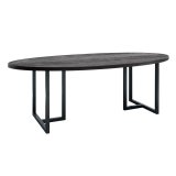 Eettafel Vinito 230 cm zwart visgraatmotief