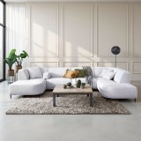 Hoekbank Pantini bonellvering + HR-schuim zitting ashgrey