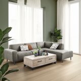 Hoekbank Pantini HR-schuim zitting graphite