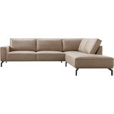 Hoekbank Alburg HR koudschuim in bruin/grijs