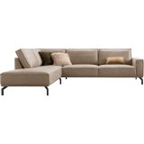 Hoekbank Alburg polyether in grijs/bruin