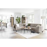 Hoekbank Mills HR en Visco schuim zitting Clay