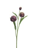 Kunstbloem Artichoke 79 purple