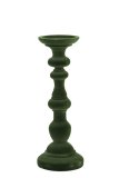 Kandelaar Candelabro olijfgroen fluweel, 11x30 cm